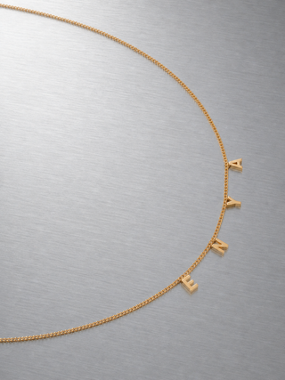 Custom Gold Initial Necklace