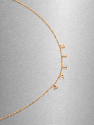 Custom Gold Initial Necklace