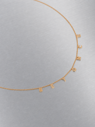 Custom Gold Initial Necklace