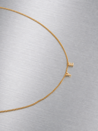 Custom Gold Initial Necklace