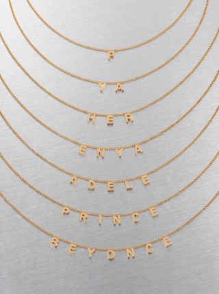 Custom Gold Initial Necklace