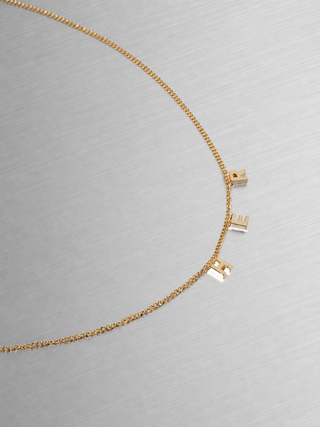 Custom Gold Initial Necklace