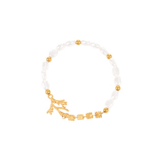 Deer antler pearl bracelet