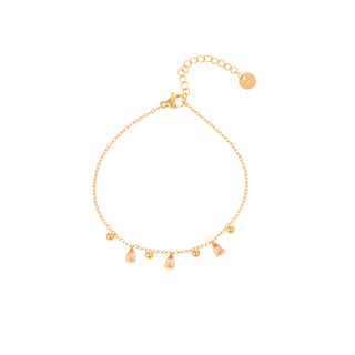 Orange zircon bracelet