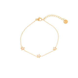 Five-pointed star zircon bracelet