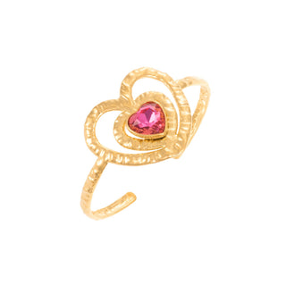 Heart-shaped gemstone bracelet