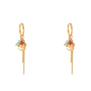 Flower Tassel Earrings