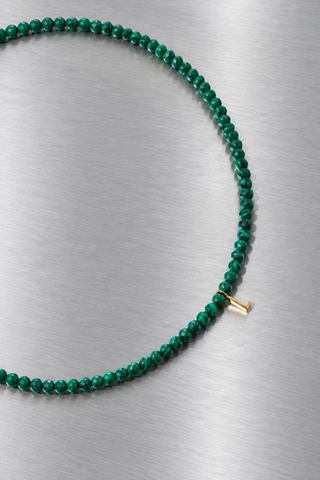 Custom Multicolor Stone Initial Necklace