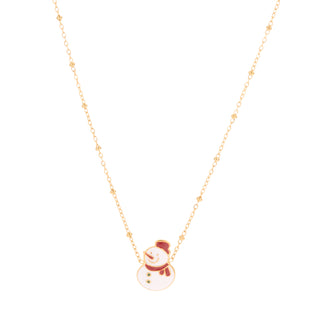 Christmas snowman necklace
