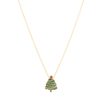 Christmas tree necklace