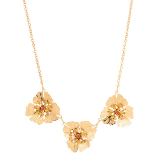 Redstone Three-Flower Necklace