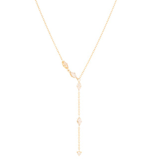 Y-shaped zircon necklace