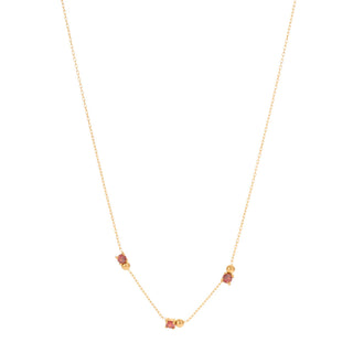 Red zircon necklace