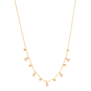 teardrop triangular zircon necklace