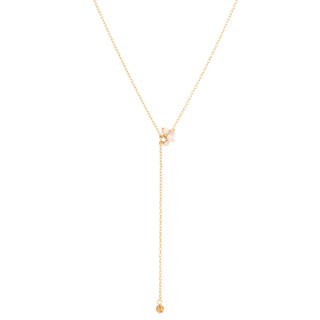 Heart-shaped zircon Y-shaped necklace