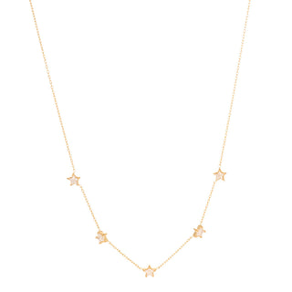Five-pointed star zircon necklace